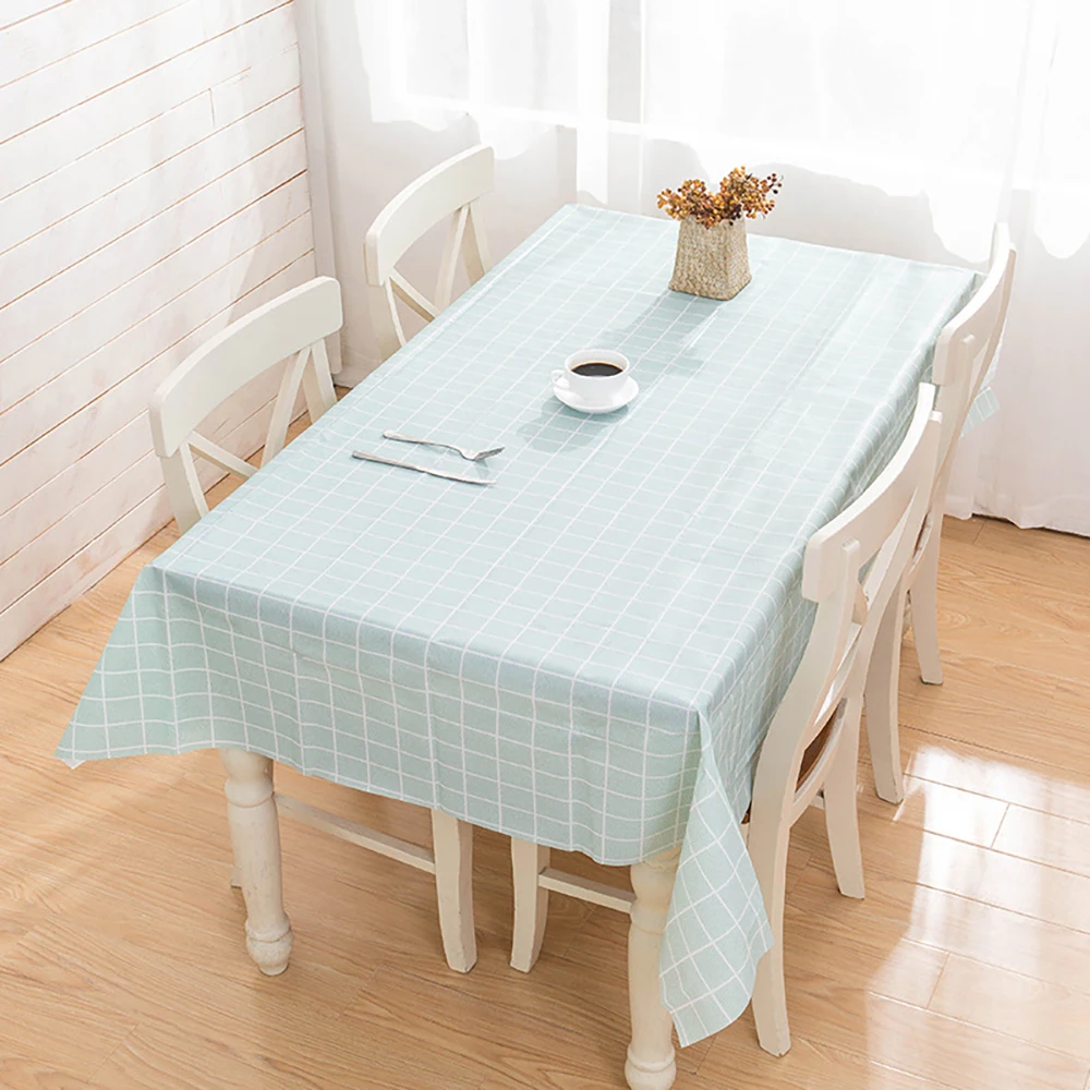 

PVC Tablecloth Kitchen Table Multi Color Solid Decorative Waterproof Oilproof Thick Rectangular Table Cover Tea Table Cloth