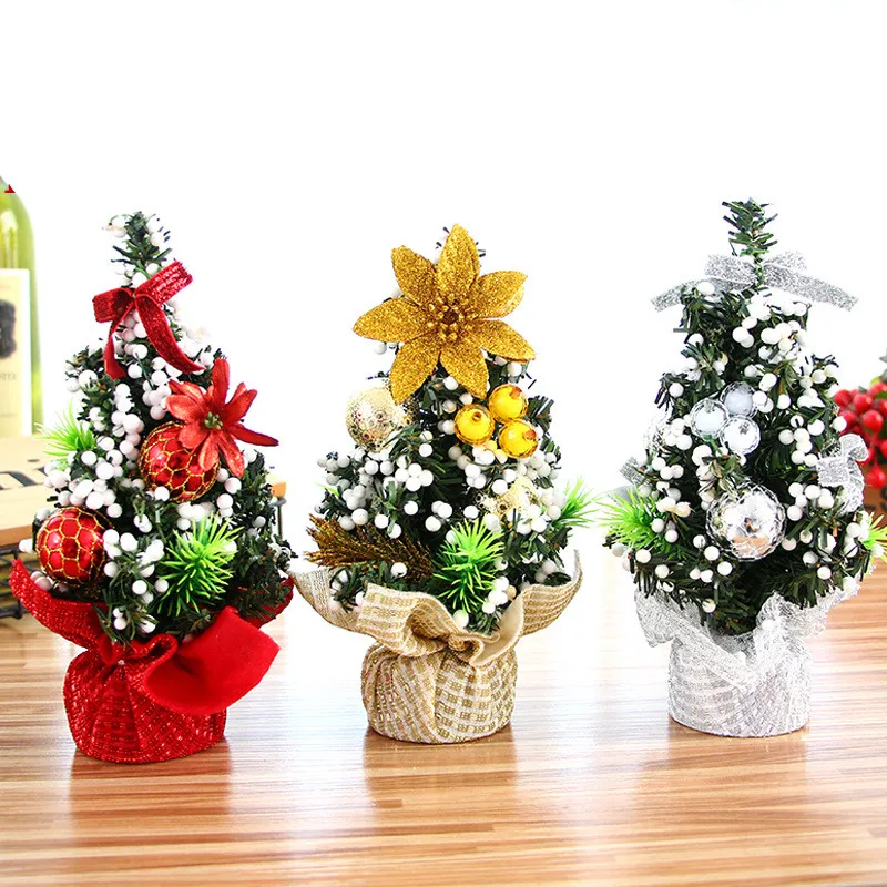 

Natal Tree Merry Christmas Ornament Tree 20cm Mini Xmas Tree Decor Christmas Decoration for Home Navidad New Year 2020 Noel