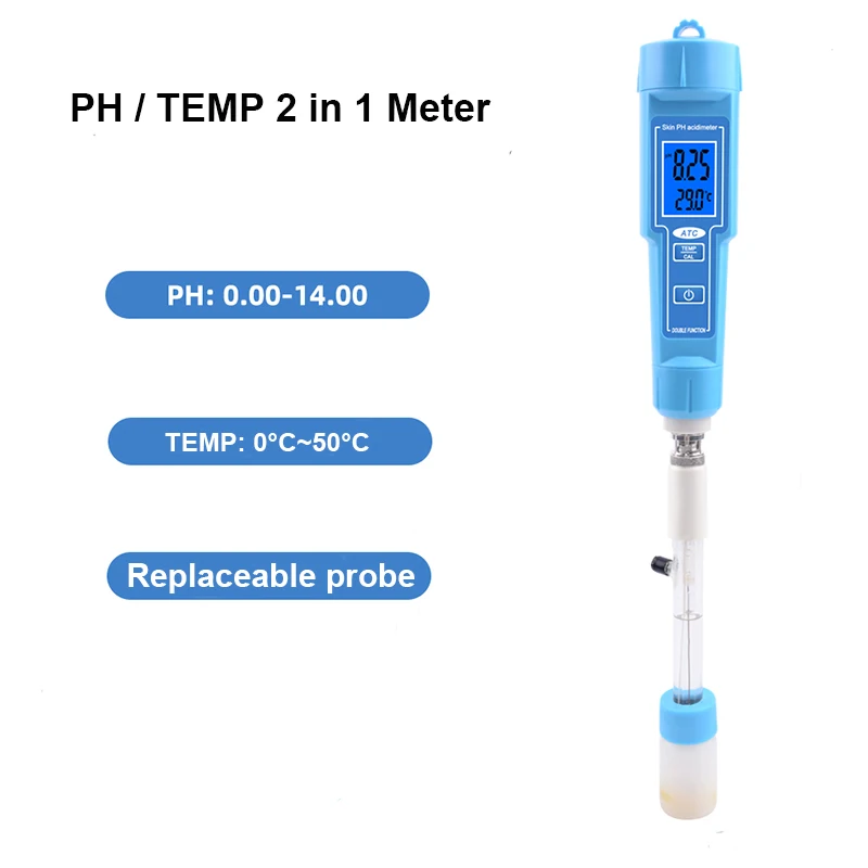 

Digital PH Temperature Meter Replaceable BNC Type Probe ATC Water Quality Tester Loose Soil Cheese Creams Pen Type Acidimeter