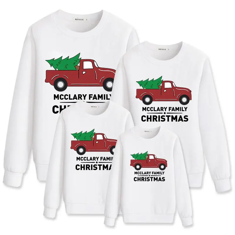 Mcclary/одинаковые свитера с рождественской елкой для всей семьи; толстовки с капюшоном для папы, мамы, сына и дочки; осенне-зимняя одежда; Детский комплект; образ - Цвет: Color7