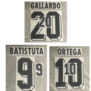

1998 Gallardo Batistuta Ortega Nameset Customize Any Name Number Printing Soccer Patch Badge
