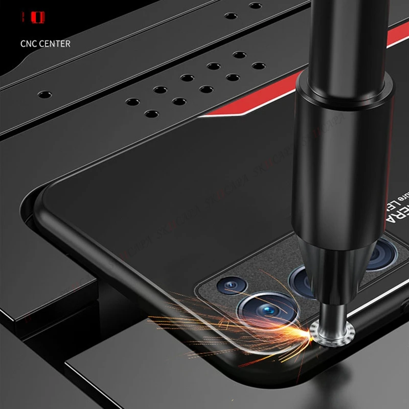 SEEKO Cover Per Oppo Reno 6 5G: Custodia Antiurto Militare Con Anello 360° E Kickstand, Silicone PC+TPU, Rossa