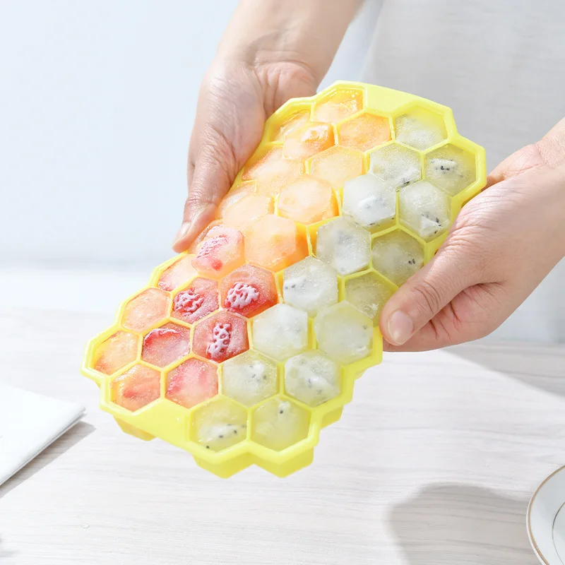 

4/37 Grids Ice Cube Mold Silicone Honeycomb Shape Ice Tray Summer DIY Ice Maker Cool Drink Party Whiskey Cocktail Ice Cubes