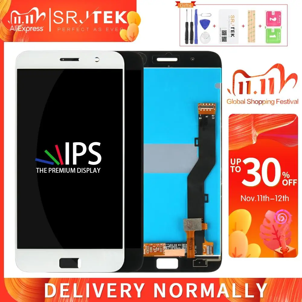 Srjtek для Lenovo ZUK Z1 ЖК дисплей + сенсорный экран 100% новый дигитайзер сборка с рамкой