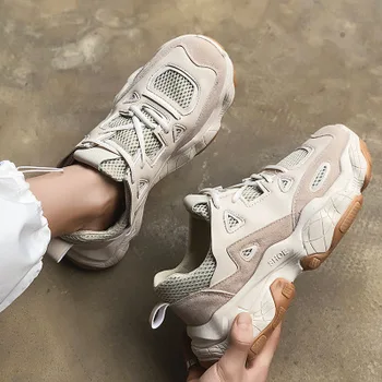 

2019 spring and autumn Korean version of the trend of thick-soled casual shoes men's wild breathable wear shoes men