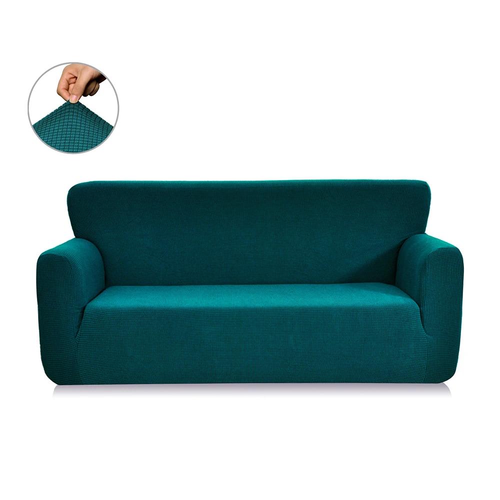 Peacock Blue Универсальный жаккардовый растягивающийся стул/Loveseat/чехол для дивана без бретелек Чехол Съемный моющийся покрывающий коврик протектор мебели - Цвет: Peacock Blue