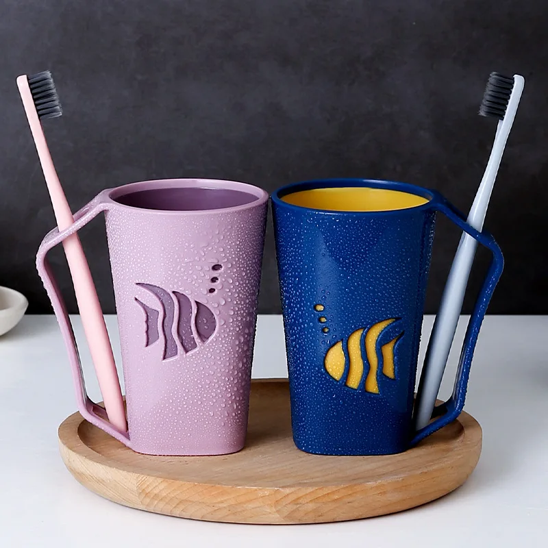 

Creative Nordic Travel Good Morning Cup Eco-friendly PP Material Water Cups Toothbrush Holder Washing Tooth Mug Bathroom