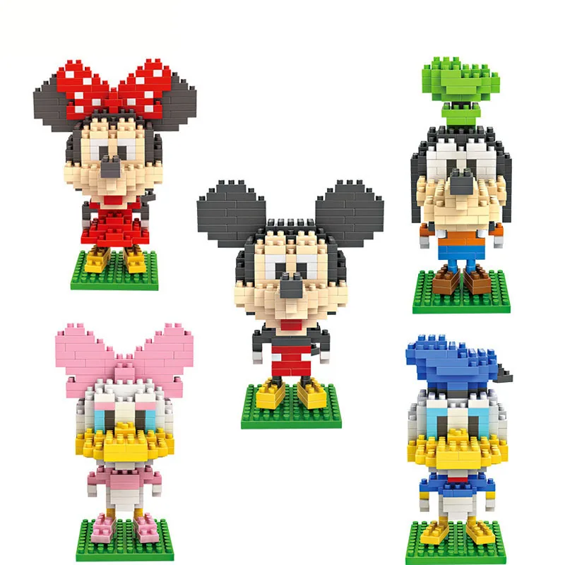 

Duck Mouse mini building blocks brick toy cartoon character model educational blocks toys for children