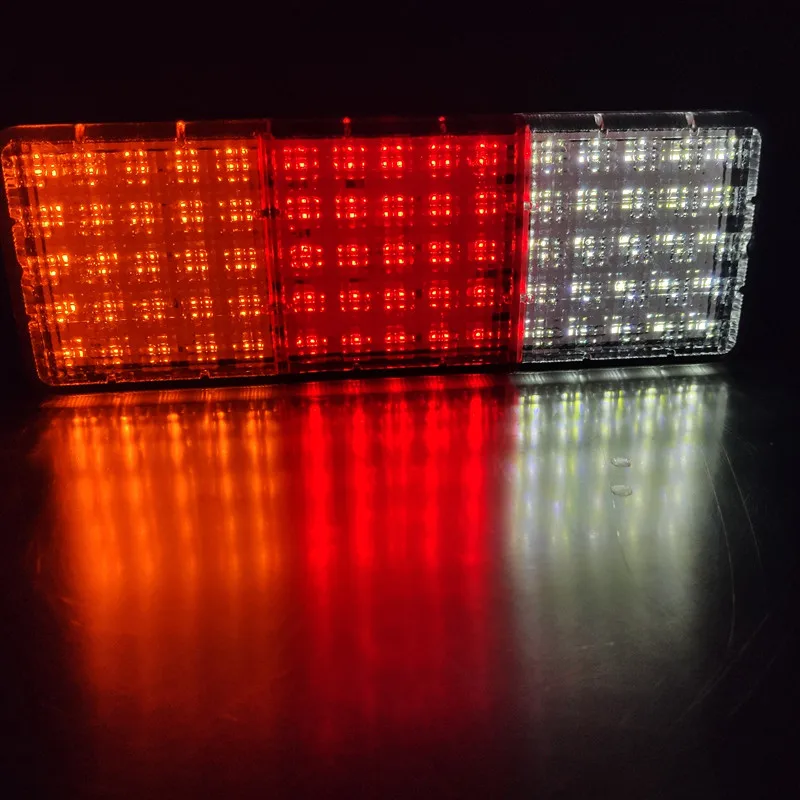 2X 10-30V LED Trailer Truck Rear Lights Taillights RV Parts Signal Lamps Stop Tail Reverse Indicator Camper Caravan Accessores
