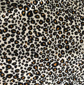 

100*150Leopard Print Jersey Fabric knitted Cotton Girl's T-shirt textile Fabric Sewing needlework Patchwork diy Children