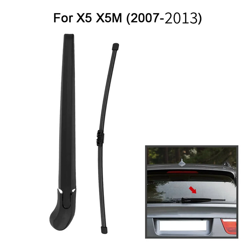 Car Rear Window Windshield Wiper Arm & Blade Complete Replacement Set
