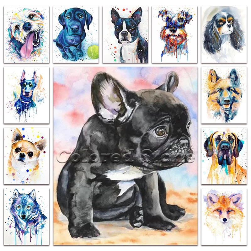 New Diamond painting Animals Dog Fox wolf labrador Husky Bulldog Schnauzer Doberman Shepherd 5D DIY Full Square Drill embroidery | Дом и сад