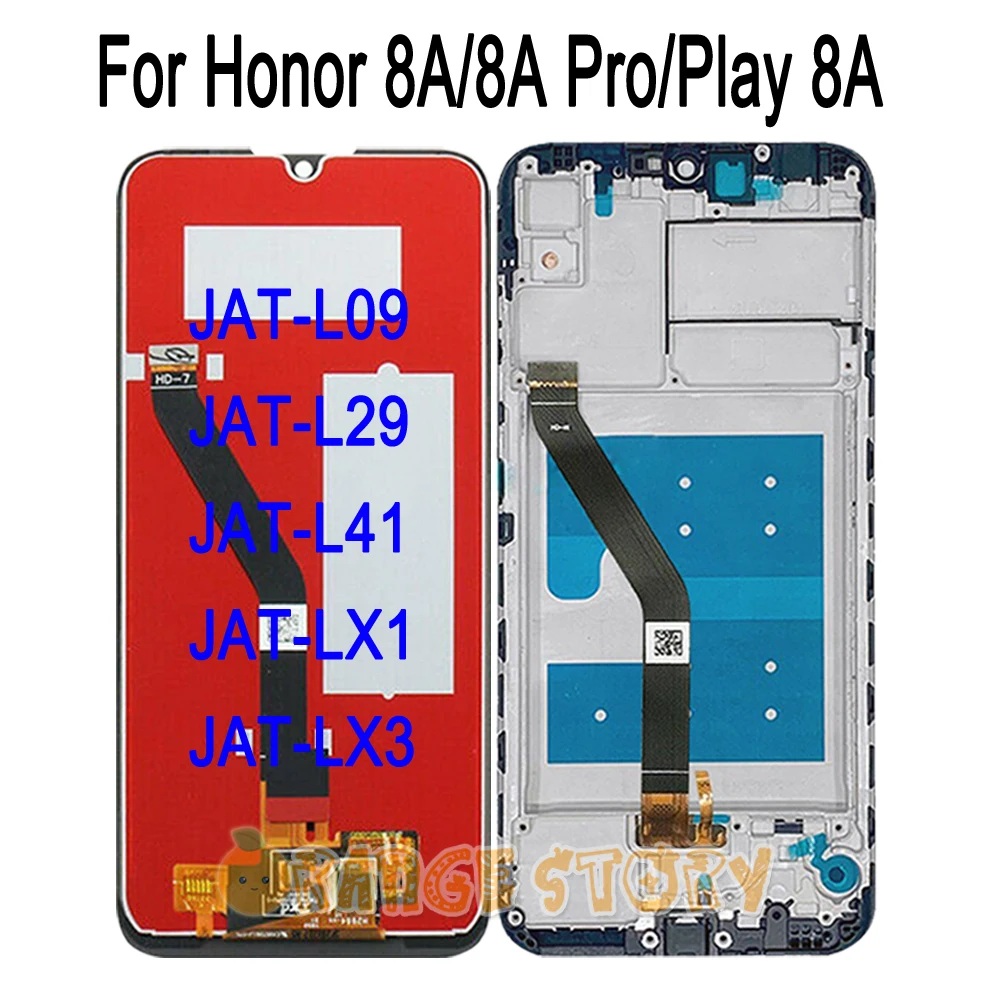 Дисплей с дигитайзером в сборе для Honor 8A Pro ЖК-сенсорный экран Huawei Play JAT-L29 |