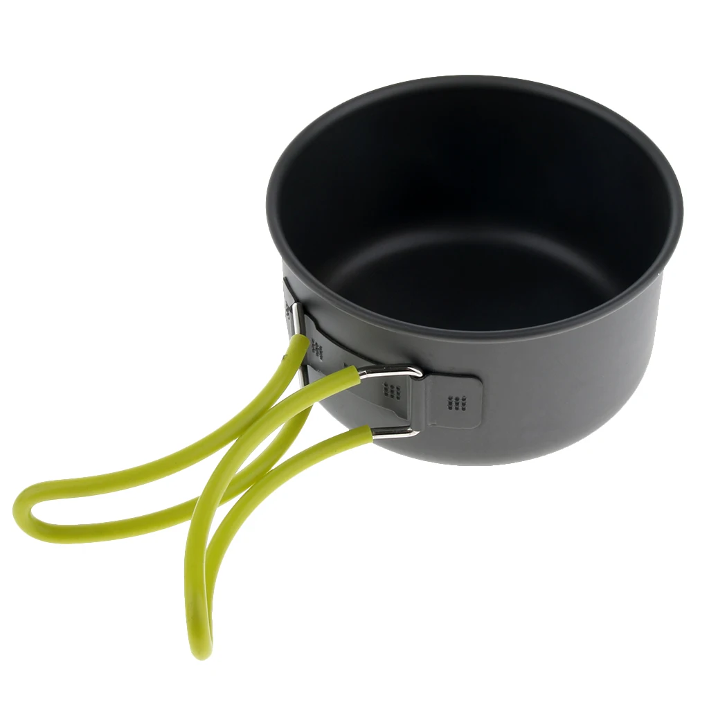 

2pcs Lightweight Cookware Set Outdoor Camping Hiking Cook Non Stick Pot Bowl