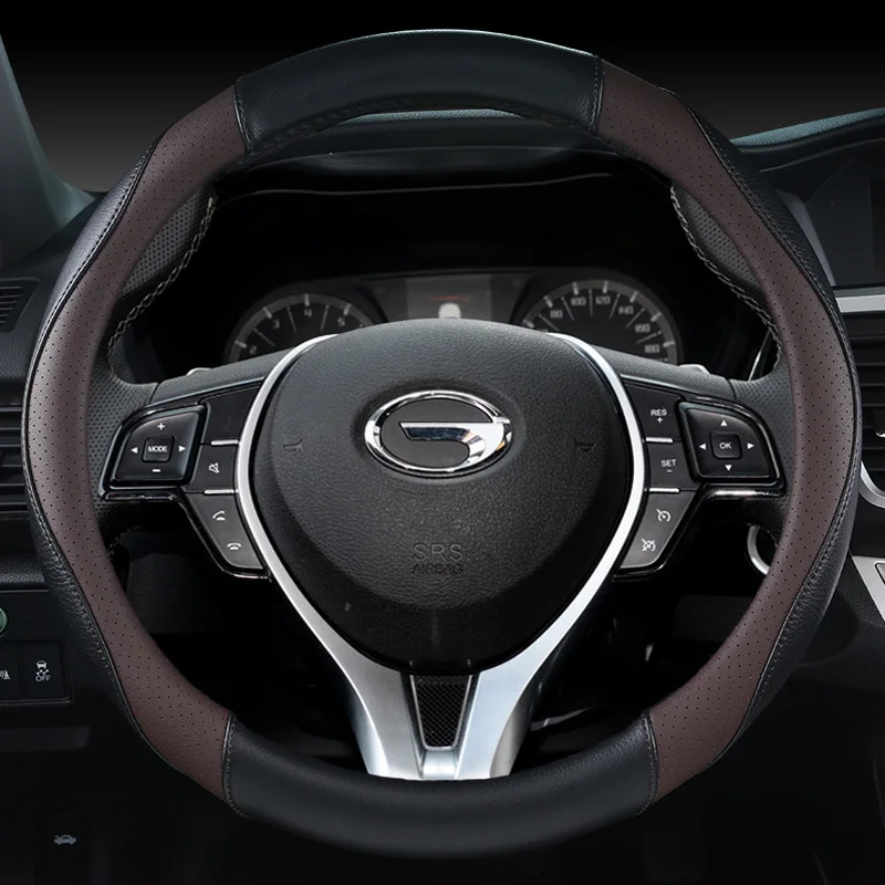 

Four Seasons Anti-slip Steering Wheel Cover Only GAC Motor GS4/GS5/GS8 Trumpchi Grip Cover Refit Accessories Leather Case