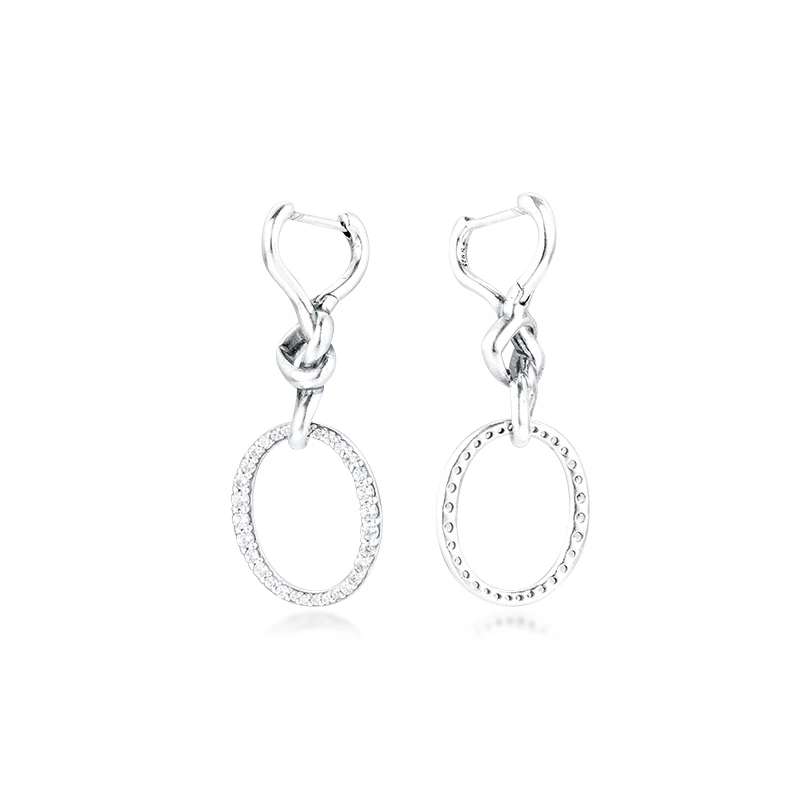 QANDOCCI Earrings Knotted Heart Stud 