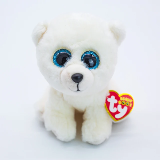 15CM Ty Beanie Boos Big Glitter Eyes Christmas Golden Horn Deer Sven Snow Plush Stuffed Animal Super Soft Christmas Gift Pink