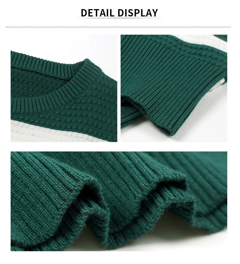 Waliicorners Sweater Women Pullover Tops Striped Casual Warm Jumper Knitted Loose Sweaters Women Female Pull Knitwear 38 H935f89507cbd4e328c133c9d295930e8h