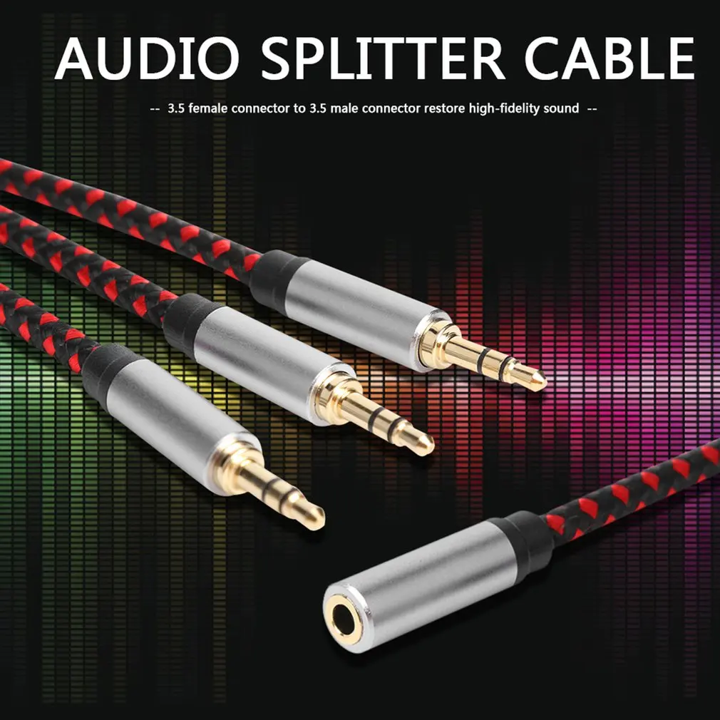 

Headphone Splitter Audio Cable 3.5mm Female to 3 Male Jack 3.5mm Splitter Adapter Aux Cable for Phone MP3 Player