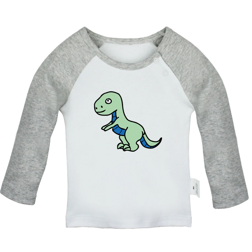 JcBabyYCG3086C Милая футболка с динозавром из мультфильма «T-Rex», Модный популярный дизайн, футболки для новорожденных, футболки с длинными рукавами для малышей - Цвет: JcBabyYCG3086C