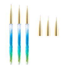 3 шт./компл. дома маникюрный салон рисунок пером ручной прочный кисти для ногтей для начинающих, ручной инструмент, акриловые блеск ручка для маникюра с мягкой головкой