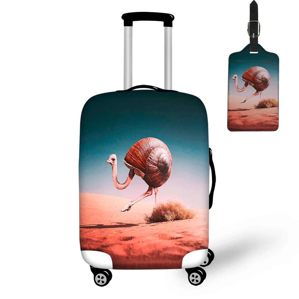 With Same Bag THIKIN, художественный дизайн, принт с животными, пляжный с птицами, Чехол для багажа, Женские аксессуары для путешествий, защитный чехол, коробка на заказ - Цвет: With Same Bag