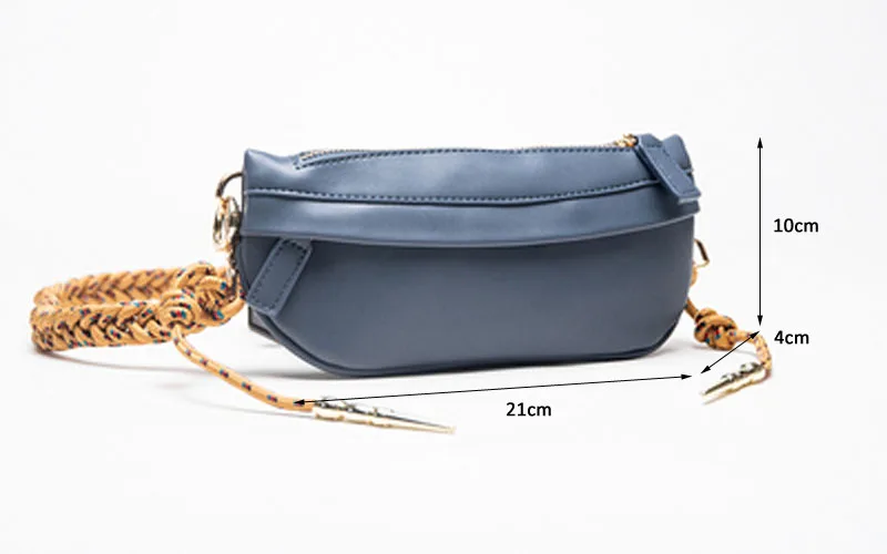 Waist Bags Belt Bag Women Pu Chest Bag Thread Fashion Fall Winter Textured Messenger Bag Color Luxury Waist Bag for Women Q