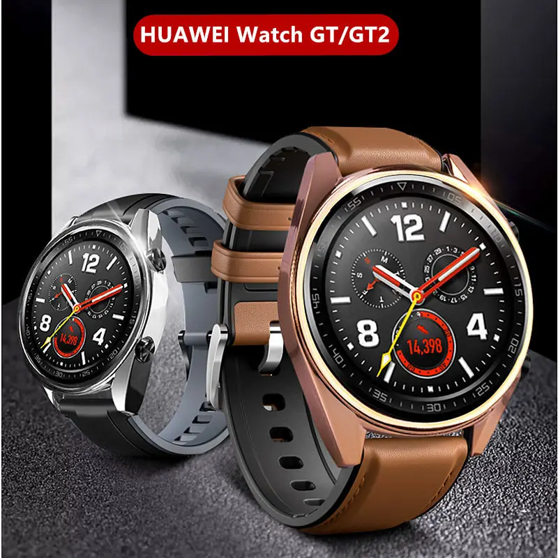 Чехол из ТПУ для huawei watch GT 2 46 мм, ремешок с мягким покрытием, универсальная защитная крышка для экрана, бампер для huawei Watch 2 pro/GT2 46 мм