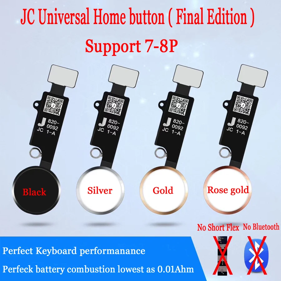 JC универсальная Кнопка Home Flex для iPhone 7 7 plus 7P 8 8 plus 8 p Кнопка возврата домой решение проблемы с отпечатком пальца