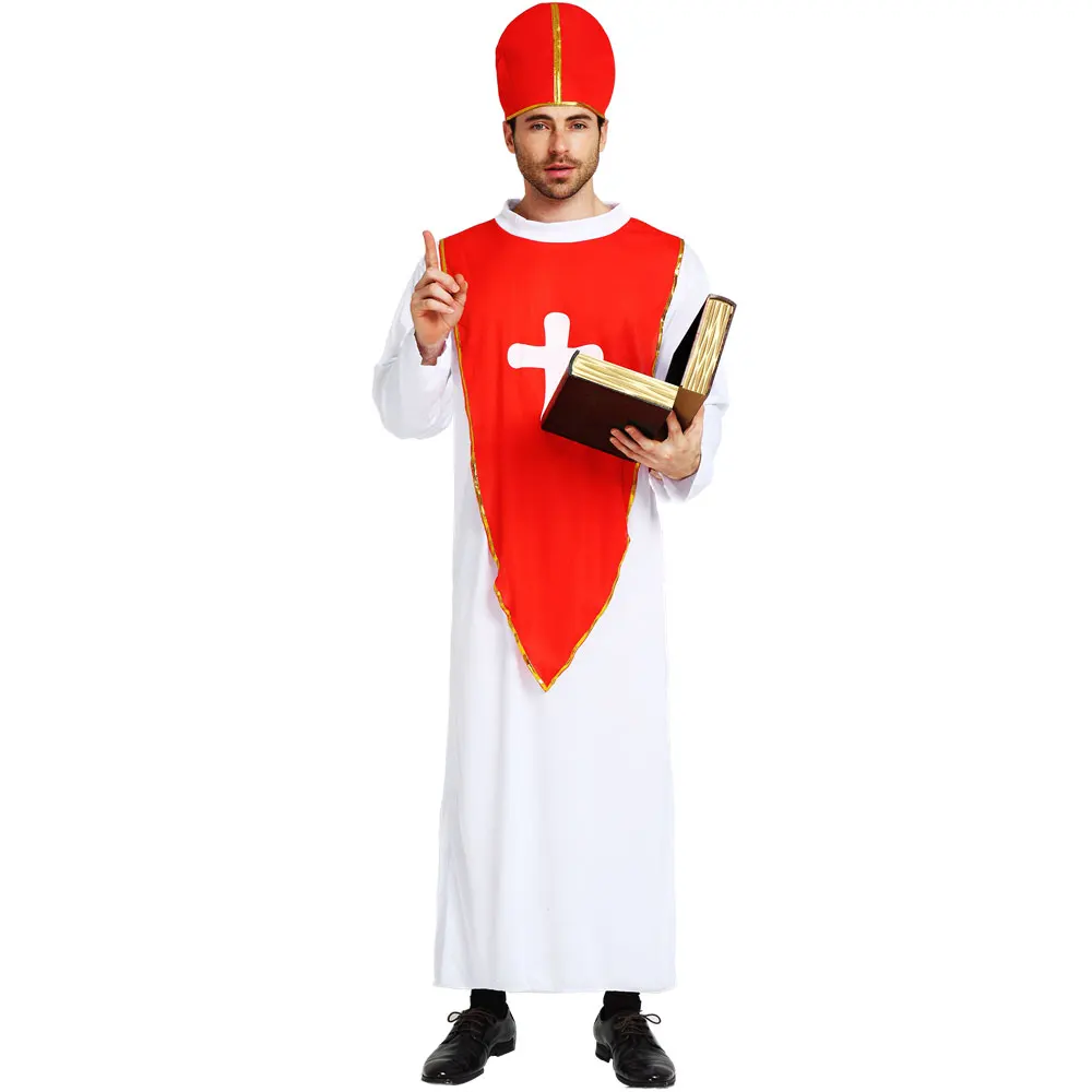 Umorden взрослый христианский Clergyman Priest Bishop костюм для мужчин на Хэллоуин пасхальные вечерние Mardi Gras нарядное платье