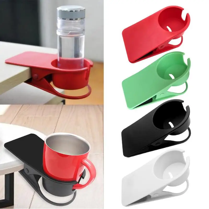 Universal Cup Holder Clip Bottle Can Holder Door Mount Stand Coffee Drinks Water Holders For Office Desk Table Dropshipping