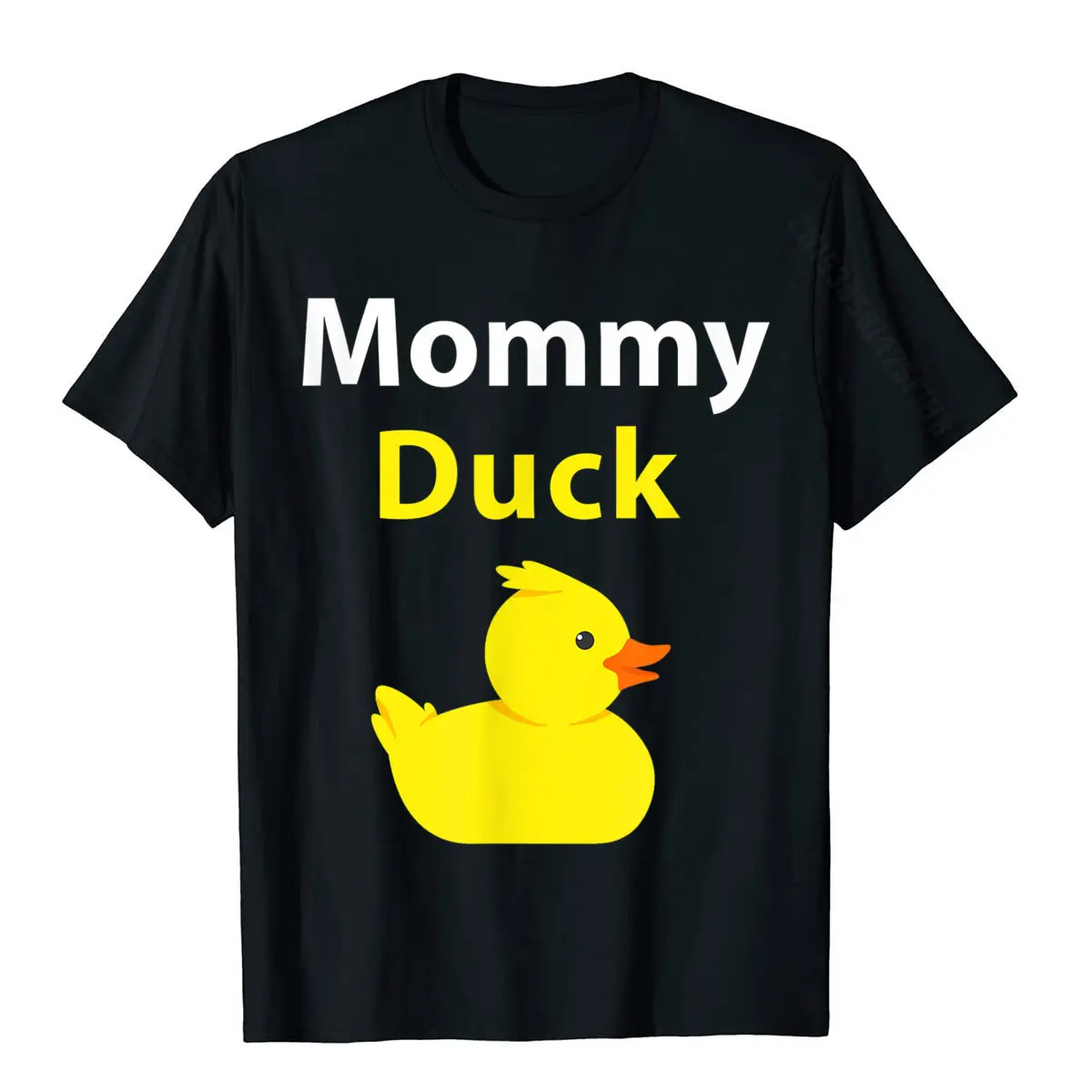 Casual T-shirts Fashionable Short Sleeve Slim Fit O Neck 100% Cotton Tops T Shirt comfortable T-shirts for Men Summer Funny Mommy Duck Rubber Duck Mom T-Shirt__1955 black