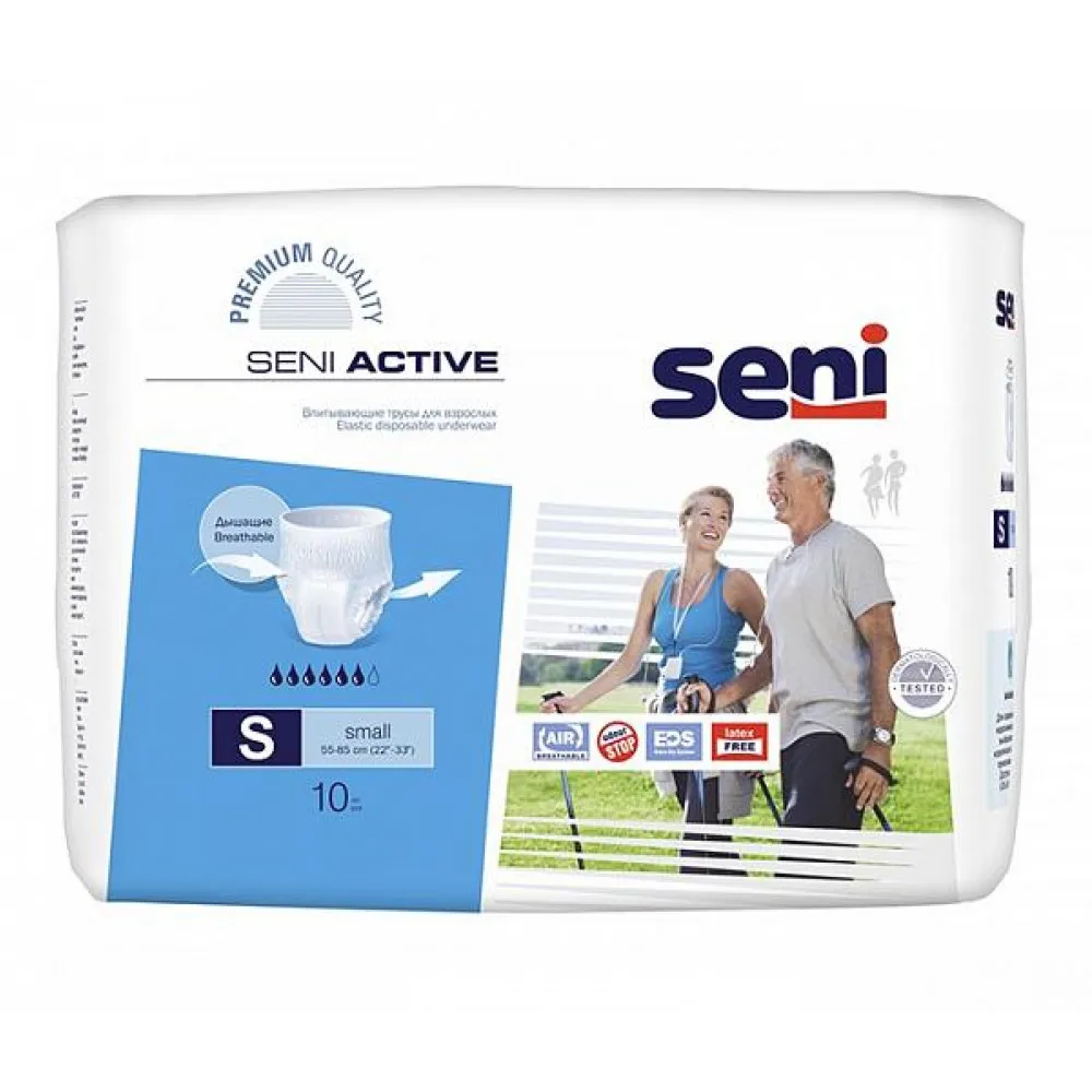 Adult Diapers Seni 143916 SE-096-SM10-RU1 Active Small absorbent underwear 1 size 55-85cm 10 PCs. disposable diapers adult age old for children