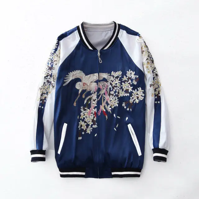 

2018 Spring New Style Embroidered Reversible Network Red Jacket Coat Women's Fashion Western Style