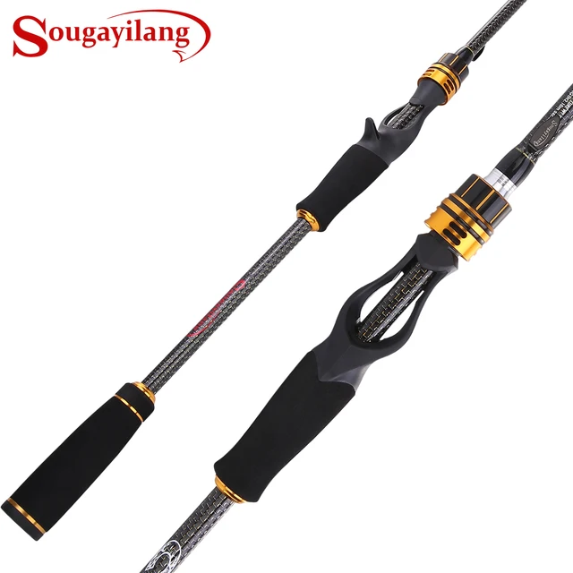 US $16.87 Sougayilang Cobra Casting Fishing Rods with 24 Ton Carbon Fiber Latest Serpentine Reel Seat Ultra L