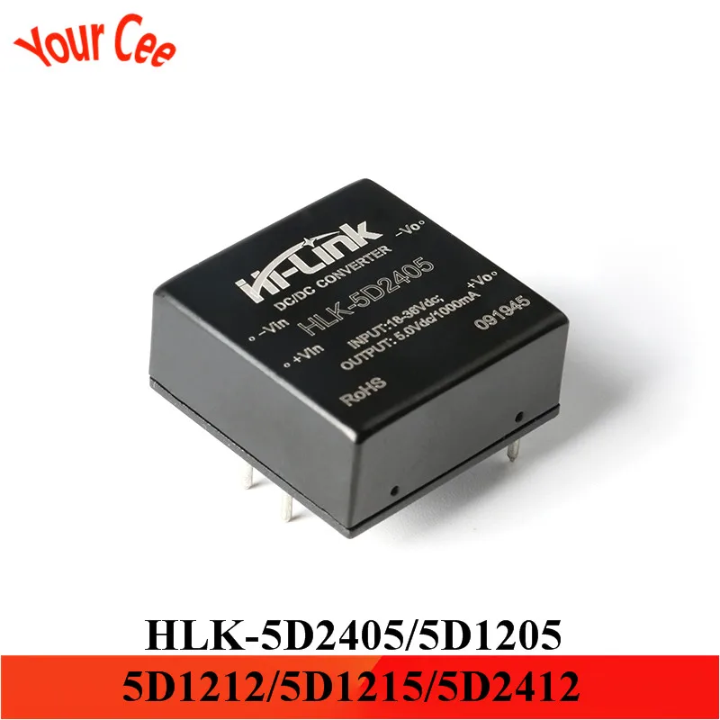 DC-DC 5W Isolated Converter Power Supply Module 12V to 5V/12V/15V 24v 5V/12V HLK-5D2405/5D1205/5D1212/5D1215/5D2412 | Электроника