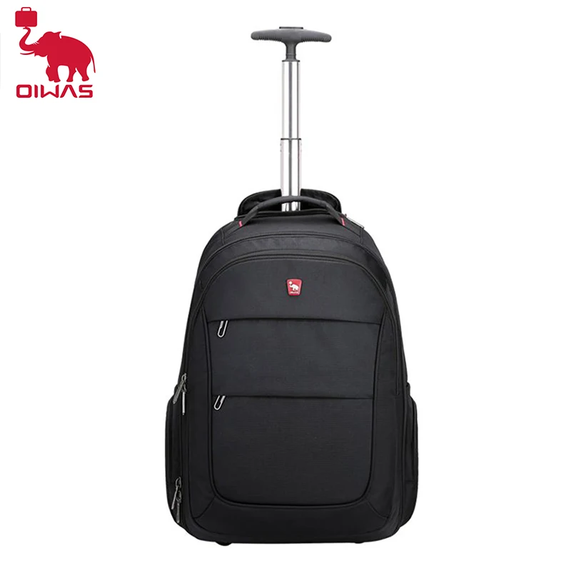 OIWAS Men's Trolley Backpack Business Travel Bag With Wheels Large Capacity Duffle Bags Laptop Luggage Backpacks For Women Teens