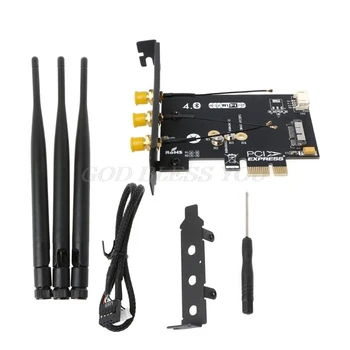 

WiFi + Bluetooth 4.0 Wireless Card To Mini PCI-E 1X Adapter For PC/Hackintosh Drop Shipping