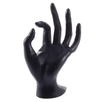 

Jewelry Display Ring Bracelet Necklace Hanging Hand Holder Stand Show Rack Resin Promotion Creative OK Jewerlry Holder Container