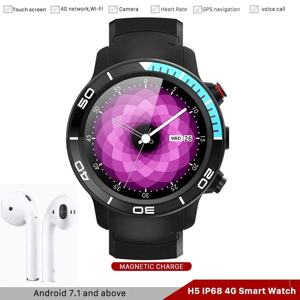 H8 4g smart watch phone camera round android sim16G ROM 500W camera Bluetooth Call smart watch gps wifi ip68 smartwatch for men H8 4g smart watch phone camera round android sim16G ROM 500W camera Bluetooth Call smart watch gps wifi ip68 smartwatch for men