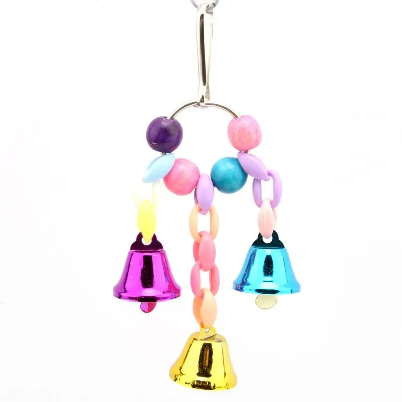 

1PC Useful Colorful Parrot Toys Suspension Hanging Bridge Chain Pet Bird Parrot Chew Toys Bird Cage Toys Home Decoration Tools