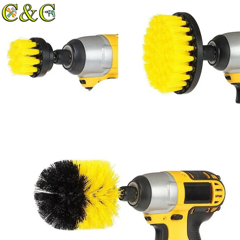 3 pcs Power Scrubber Brush Drill Clean for Bathroom Surfaces Tub Shower Tile Grout Cordless Scrub Cleaning Kit | Дом и сад