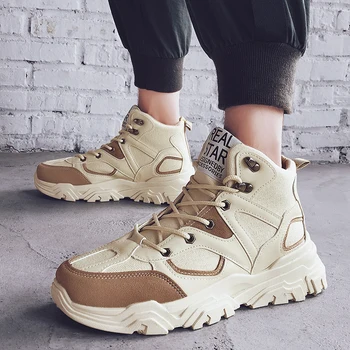 

Winter shoes men Winter plus velvet men's shoes high shoes Martin boots tooling boots cold warm men's casual shoes