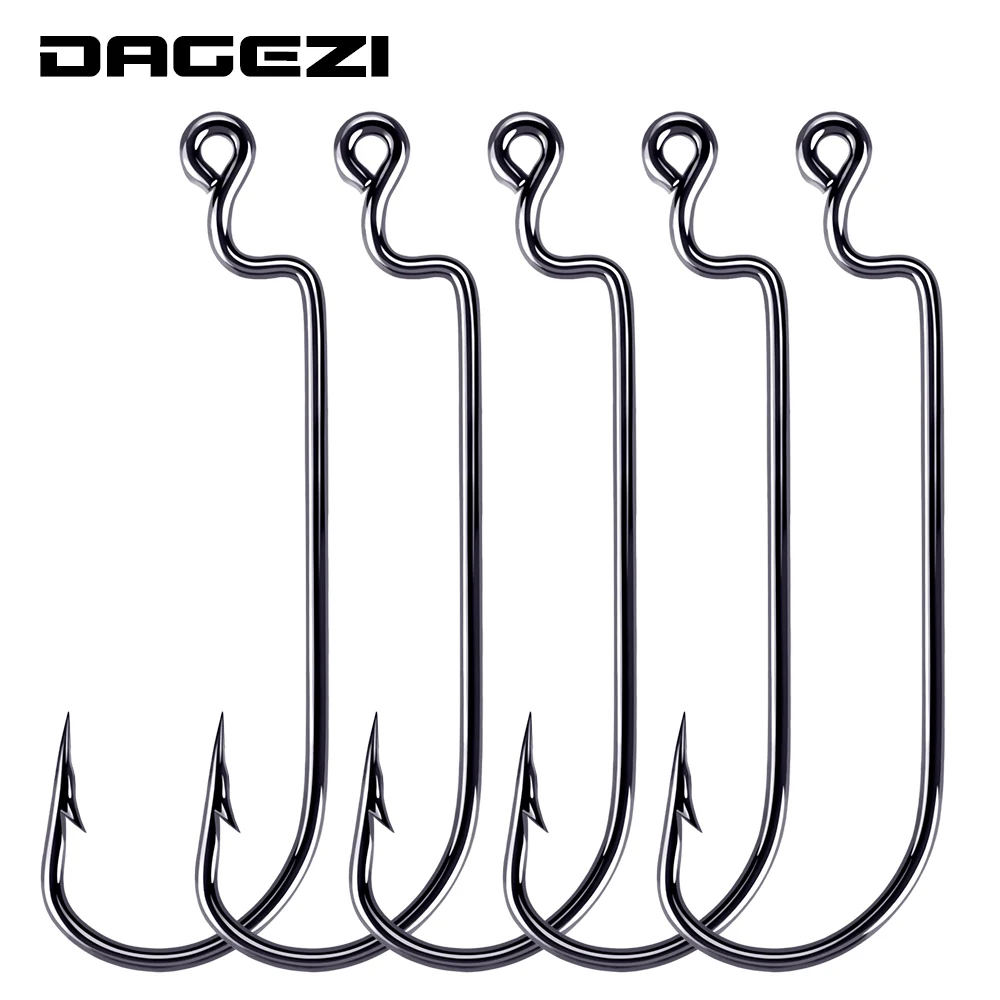 DAGEZI 50 шт./лот рыболовный крючок из углеродистой стали джиг для окуня свинцовый