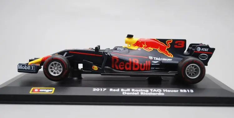 Bburago, 1/32, 1:32, Red Bull TAG Heuer RB13, No3, Daniel Ricciardo F1, Формула 1, модель автомобиля, литая под давлением, игрушка для детей, мальчиков и девочек