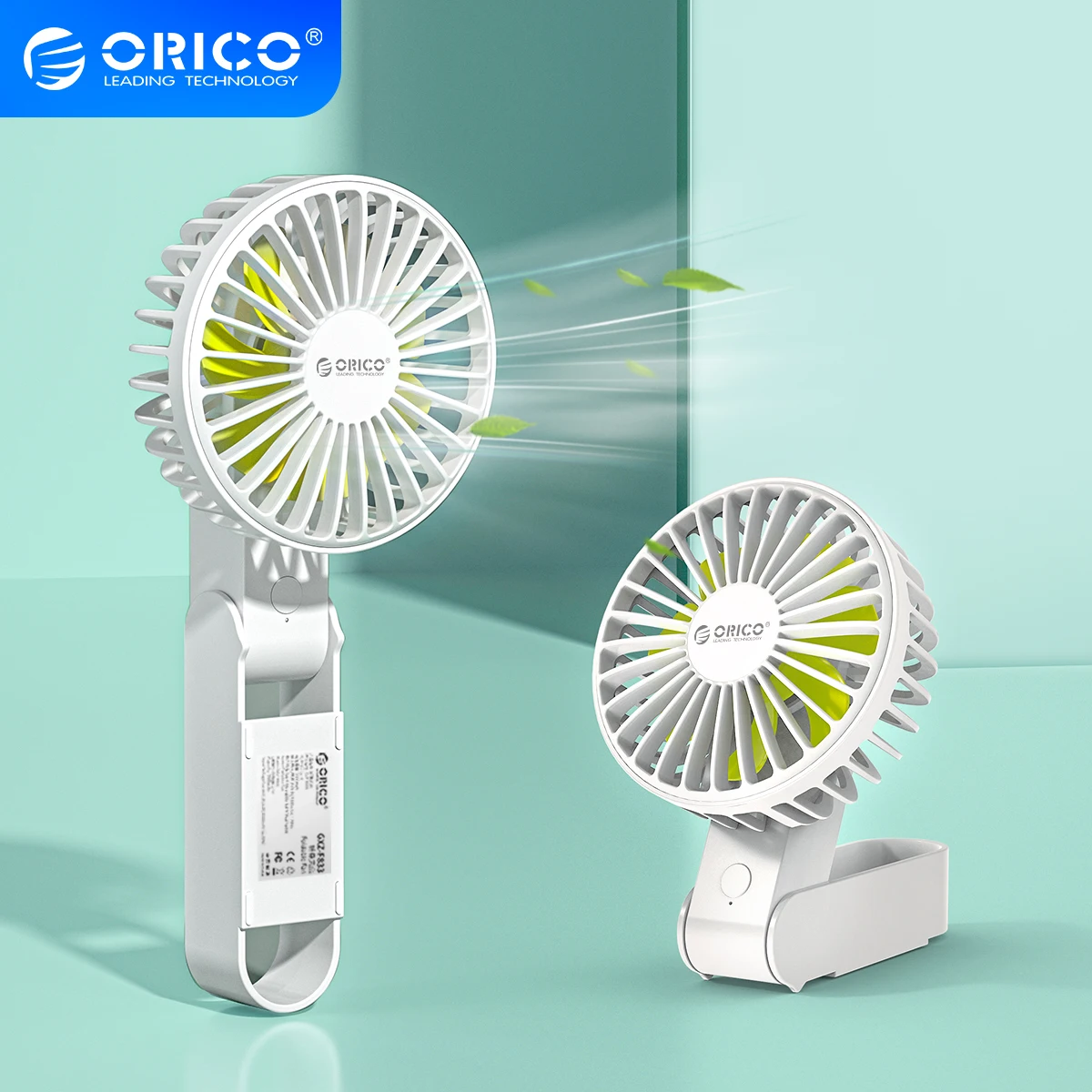 Портативный складной мини-вентилятор ORICO с USB-разъемом 2000 мА · ч 3 скорости