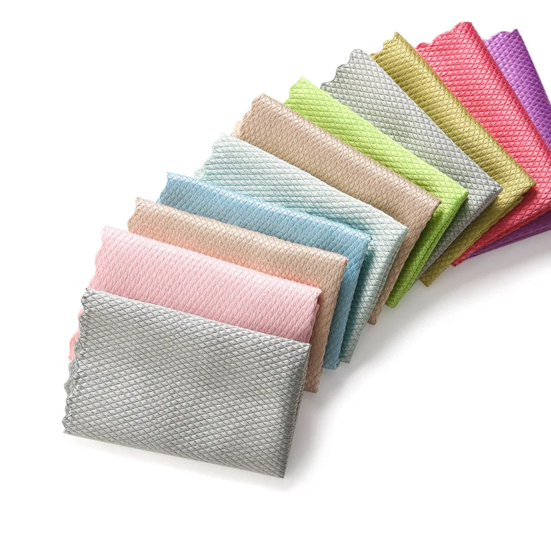 

5/10pcs Microfiber Cleaning Cloths Rags Kitchen Dish Towel Absorbent Wiping Rags Household Cleaning Rag Magic Rag Dish Cleaning