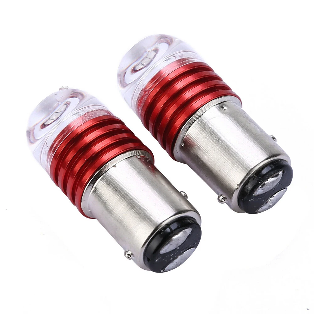 

2 Pcs 12V 6W LED Car Motorcycle Brake Bulb Red Tail Lights Strobe Flashing Brake Lamp 1154 1157 2057 2357 3497 7528 BAY15D S25