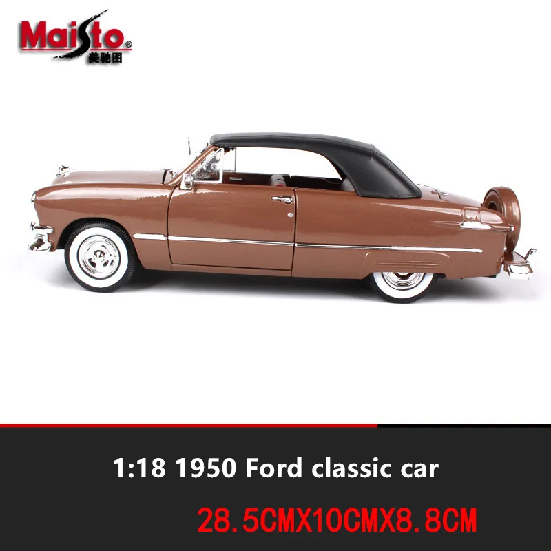 Maisto 1:18 1950 Ford, Мягкий Топ, модель автомобиля из сплава, модель автомобиля, моделирование, украшение автомобиля, коллекция подарков, игрушка для литья под давлением, модель игрушка для мальчиков