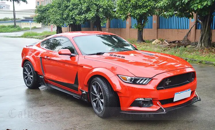 

High quality Carbon Fiber/ABS Car Bumper Front Lip Protector Fits For Ford Mustang 2015 2016 2017